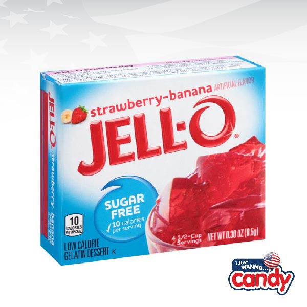 Jell-O Sugar Free Gelatin Strawberry Banana 3oz (85g) - IJustWannaCandy