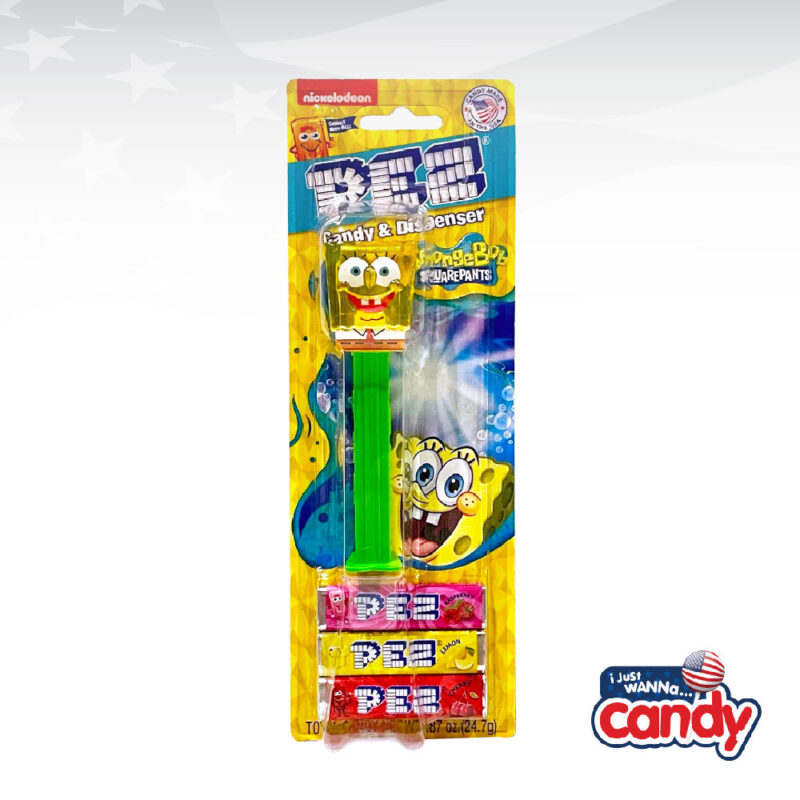 PEZ Spongebob Squarepants Blister Pack 0.87oz (24.7g) - IJustWannaCandy