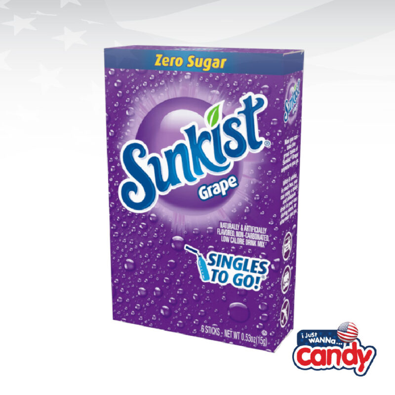 Sunkist Grape Zero Sugar Singles To Go 0.53oz (15g) - IJustWannaCandy